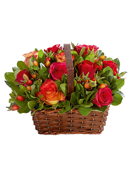 Καλάθι με λουλούδια εποχής - 60€