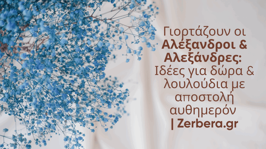 Γιορτάζουν οι Αλέξανδροι & Αλεξάνδρες: Ιδέες για δώρα & λουλούδια με αποστολή αυθημερόν | Zerbera.gr