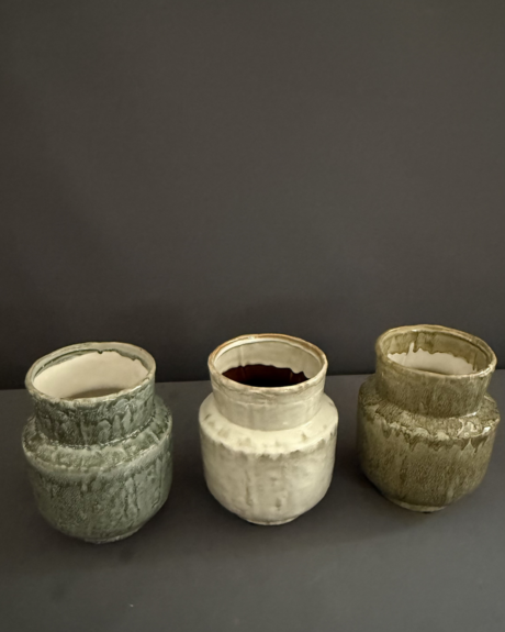 κεραμικά βάζα σε 3 αποχρώσεις